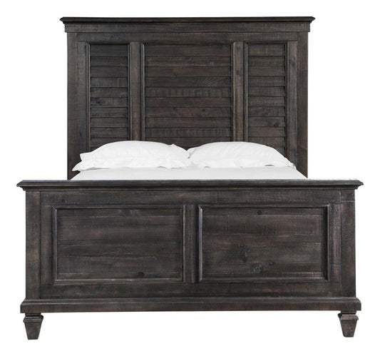 Henry & Mason - Elowen Ridge Weathered Charcoal King Shutter Panel Bed - AFA00842 view 2