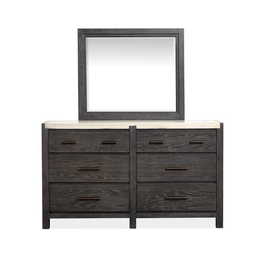 Henry & Mason - Ember Creek Ravenwood Black Drawer Dresser With Landscape Mirror - AFA01173 view 2