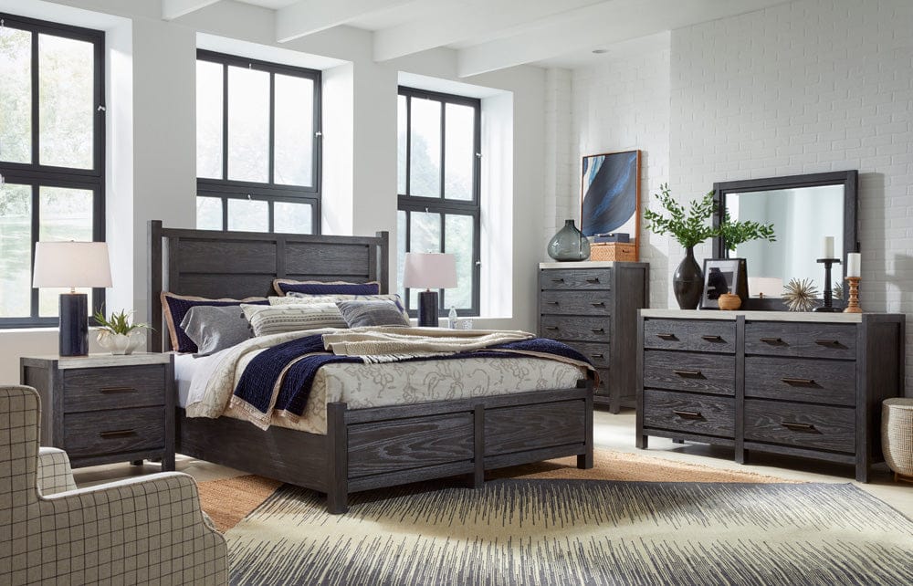 Henry & Mason - Ember Creek Ravenwood Black King Panel Bed - AFA01176 view 5