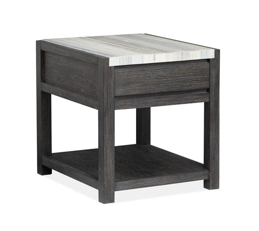 Henry & Mason - Ember Creek Ravenwood Black Rectangular End Table - AFA01190 view 2