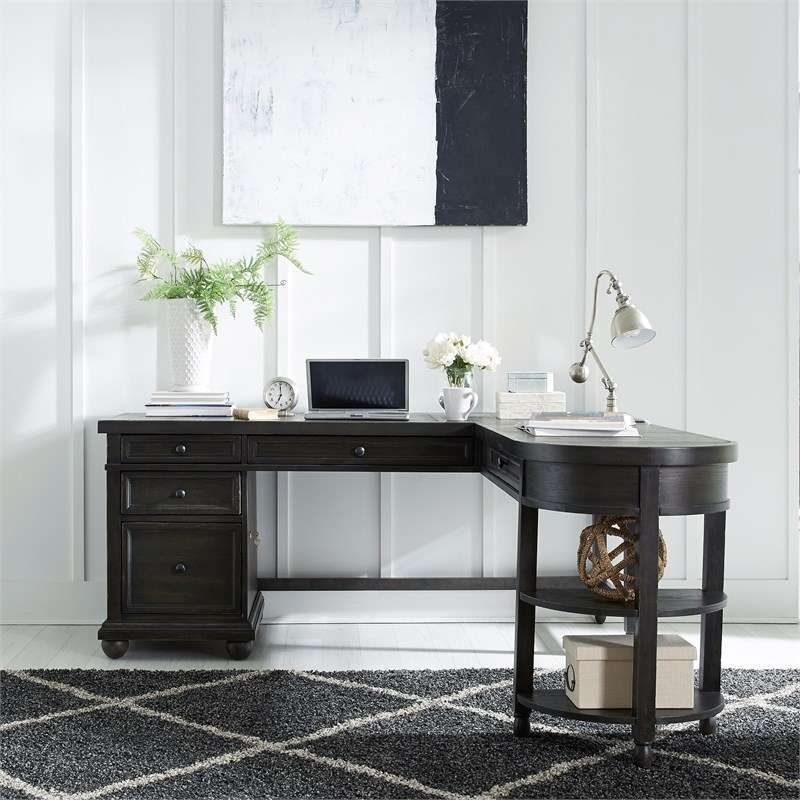 Henry & Mason - Gathering Place Opt L Shaped Desk Set in Chalkboard - AFA03944 view 1