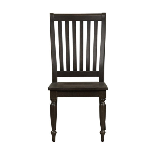 Henry & Mason - Gathering Place Slat Back Side Chair in Chalkboard Finish - AFA03929 view 2
