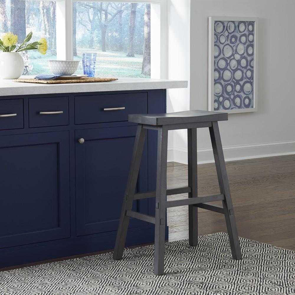 Henry & Mason - Genesis 30 Inch Sawhorse Stool in Slate - AFA02542 view 1