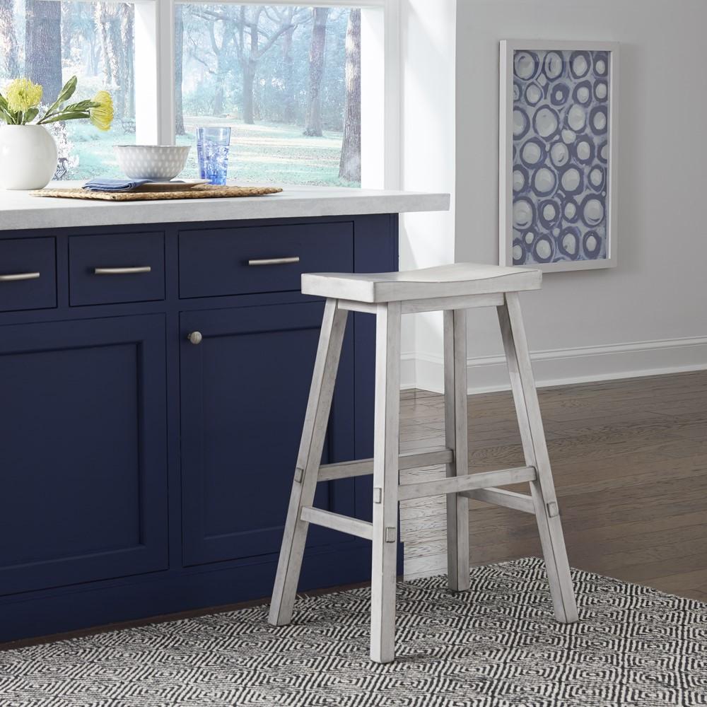 Henry & Mason - Genesis 30 Inch Sawhorse Stool in White - AFA02543 view 1