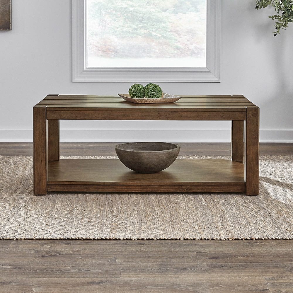 Henry & Mason - Glenmoor Rectangular Cocktail Table in Cobblestone Brown - AFA02744 view 1
