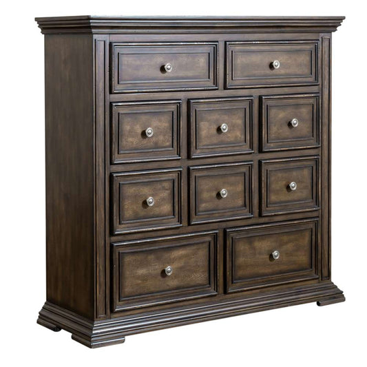 Henry & Mason - Grand Basin 10 Drawer Chesser in Brownstone with Heavy Distressing - AFA02411 view 2