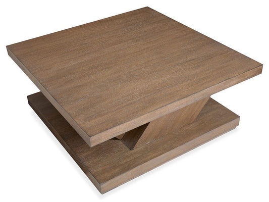Henry & Mason - Harringside Antique Wheat Square Cocktail Table With Casters - AFA01053 view 2