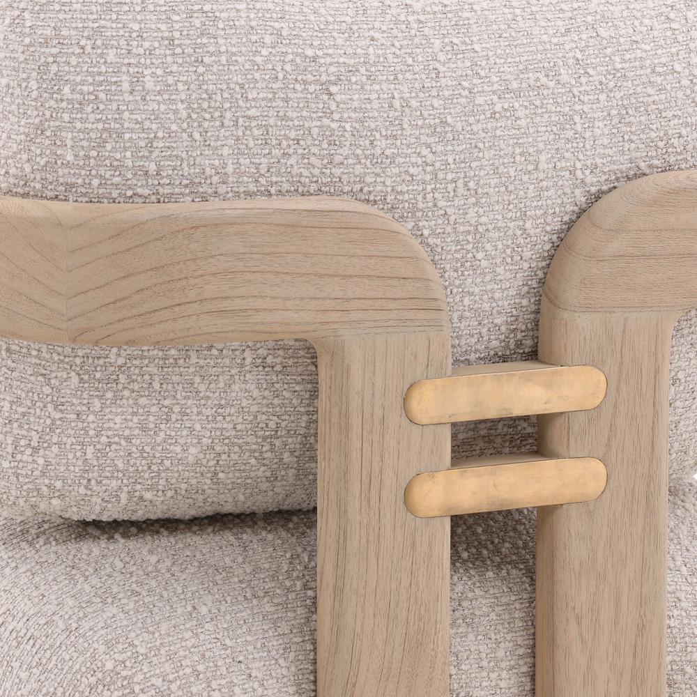 Henry & Mason - Harvey Light Natural Mindi Wood Occasional Chair with Cream Basketweave Fabric - DV7093 veiw 5