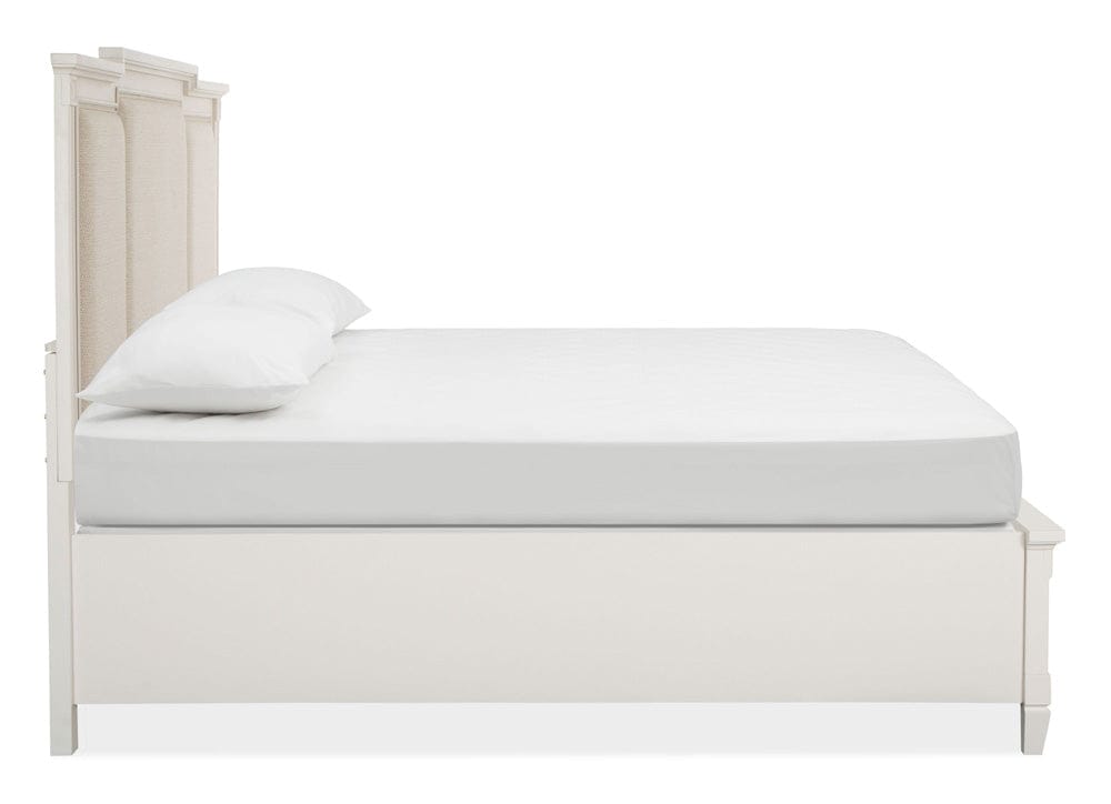 Henry & Mason - Havenwood Egg Shell White With Slight Rub Through King Panel Upholstered Storage Bed - AFA01358 view 4
