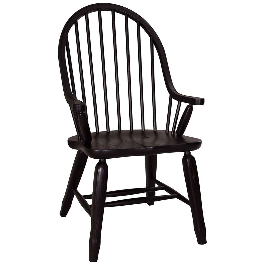 Henry & Mason - Heirlooms Bow Back Arm Chair in Rustic Oak & Black - AFA01624 view 1
