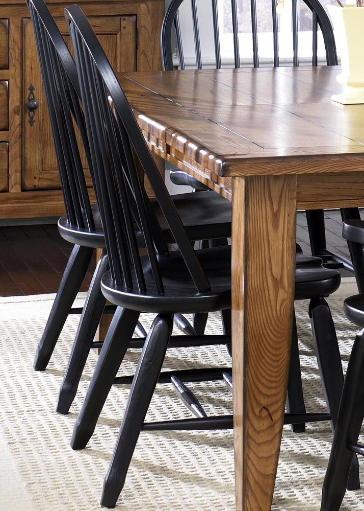 Henry & Mason - Heirlooms Bow Back Side Chair (Set of 2) in Rustic Oak & Black - AFA01623 view 1
