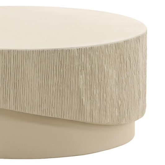 Henry & Mason - Henri 36in Round Concrete Coffee Table in Cream - DV7269 veiw 2