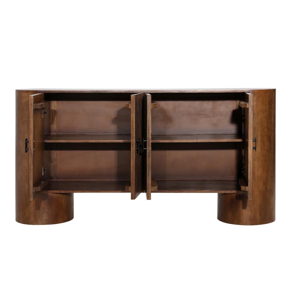 Henry & Mason - Houston 67in Medium Brown Mango Wood Sideboard with Black Metal Handles - DV7639 veiw 5