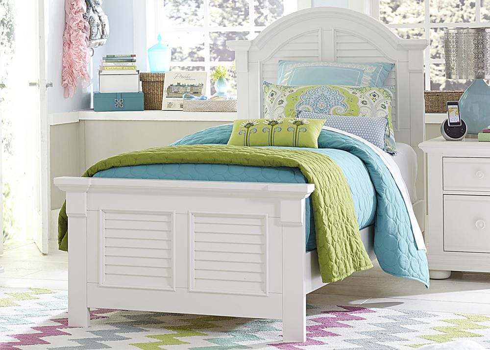 Henry & Mason - Junior Villa Full Panel Bed in Oyster White - AFA03142 view 1