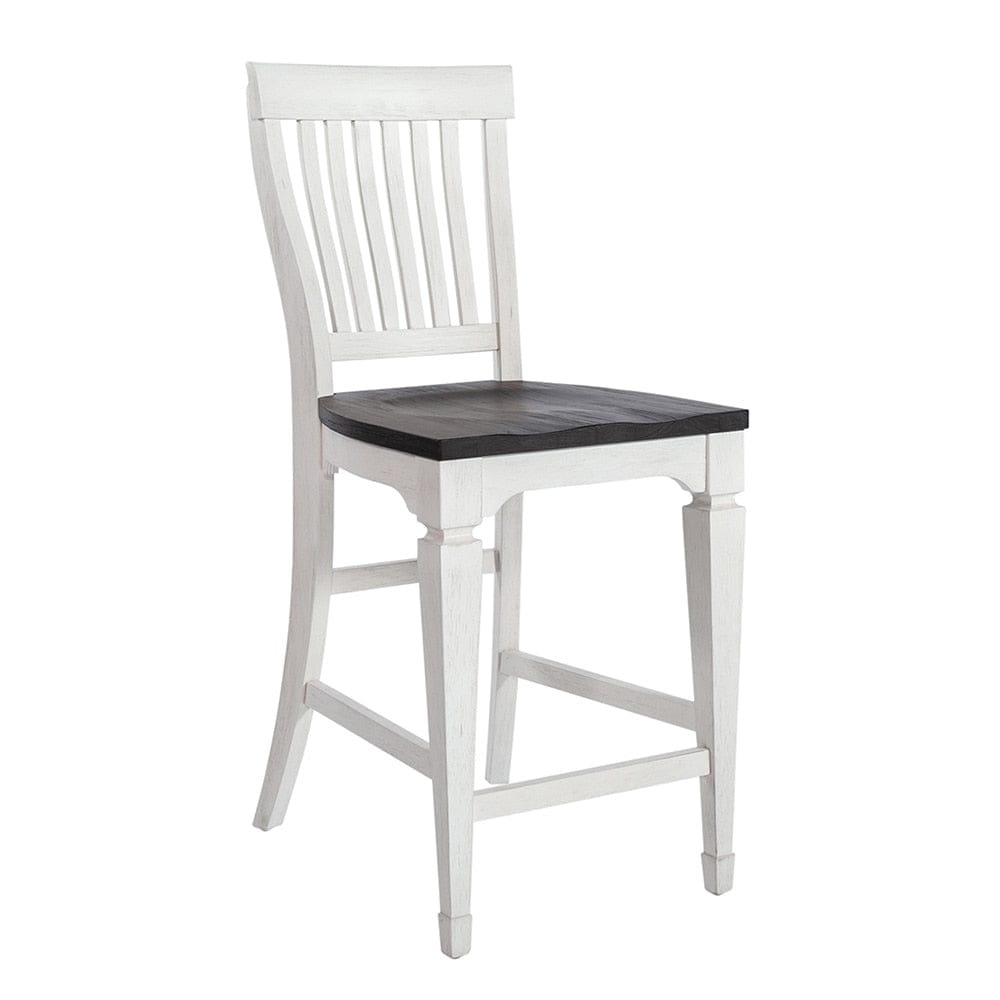 Henry & Mason - Madeline Meadows 5 Piece Gathering Table Set in Wirebrushed White with Charcoal Tops - AFA02634 view 3