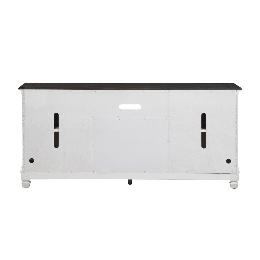 Henry & Mason - Madeline Meadows 66 Inch TV Console in Wirebrushed White with Charcoal Tops - AFA02666 view 8