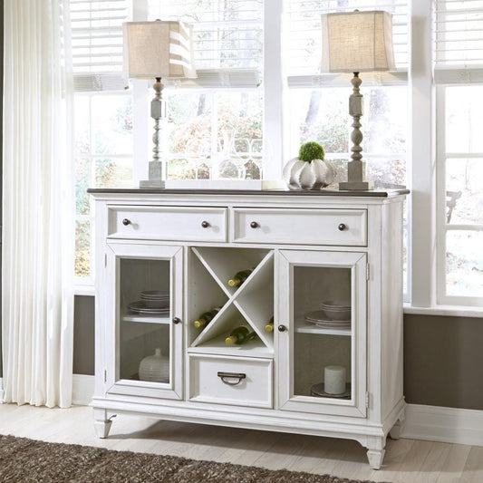 Henry & Mason - Madeline Meadows Buffet in Wirebrushed White with Charcoal Tops - AFA02633 view 2