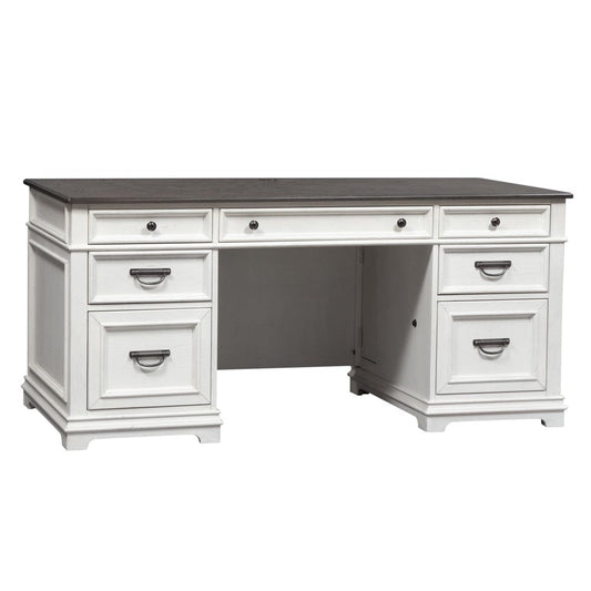 Henry & Mason - Madeline Meadows Desk in Wirebrushed White with Charcoal Tops - AFA02650 view 2