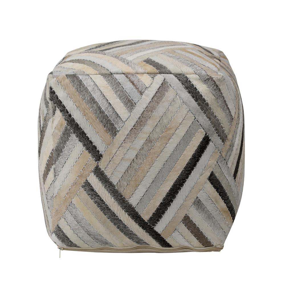 Henry & Mason - Marsy Goat Hide Pouf - DV7574 veiw 2