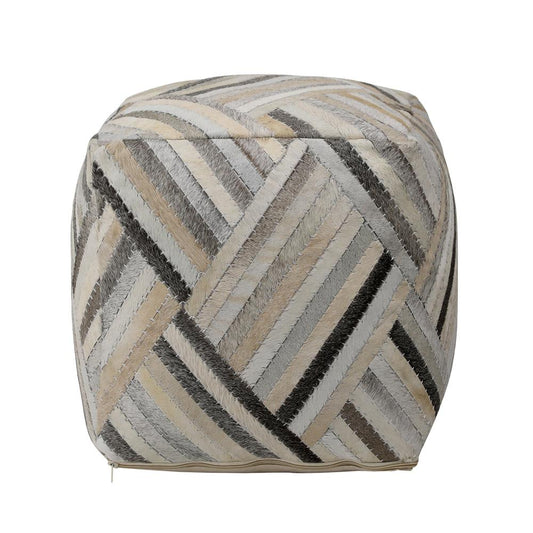 Henry & Mason - Marsy Goat Hide Pouf - DV7574 veiw 2