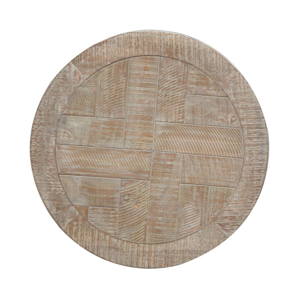 Henry & Mason - Meadow Cascades Round End Table in Weathered Taupe - AFA01558 view 4