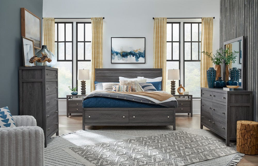 Henry & Mason - Merrinwylde Raisin Black Queen Panel Storage Bed - AFA01135 view 7