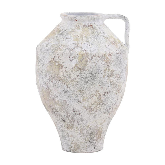 Henry & Mason - Mykas 18in Distressed White Terracotta Vase - DV7419 veiw 2