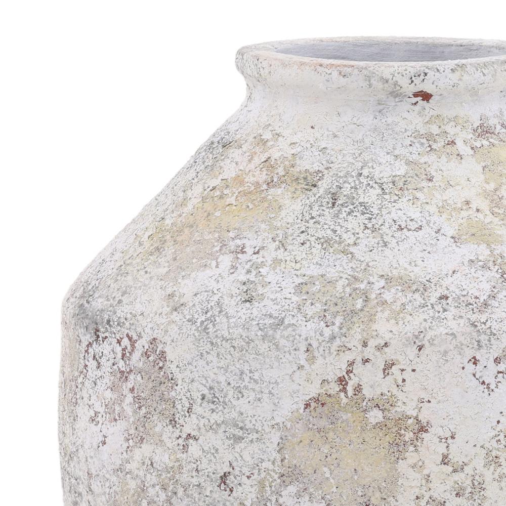 Henry & Mason - Mykas 18in Distressed White Terracotta Vase - DV7419 veiw 4