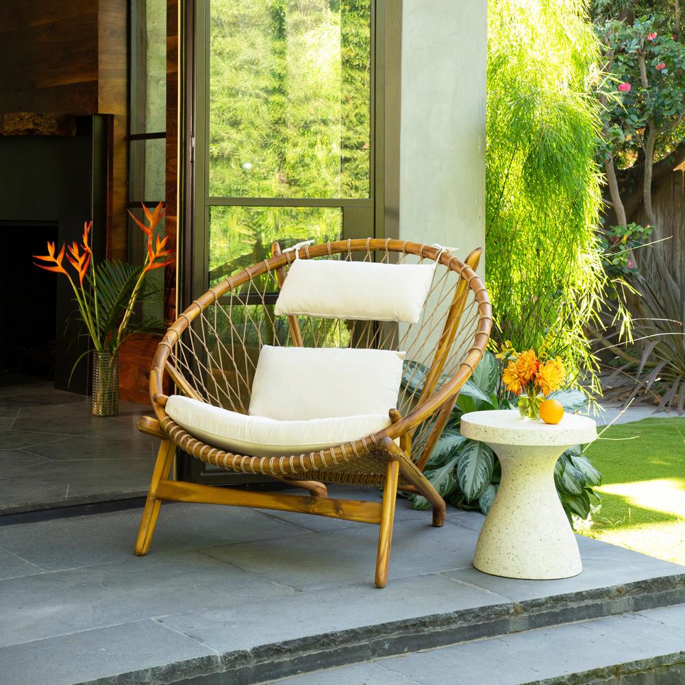 Henry & Mason - Nawthorian Off White Terrazzo Outdoor Side Table - DV7152 veiw 4