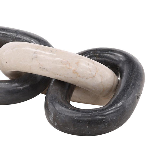Henry & Mason - Nesmit Cream and Black Marble Chain Links - DV7248 veiw 2
