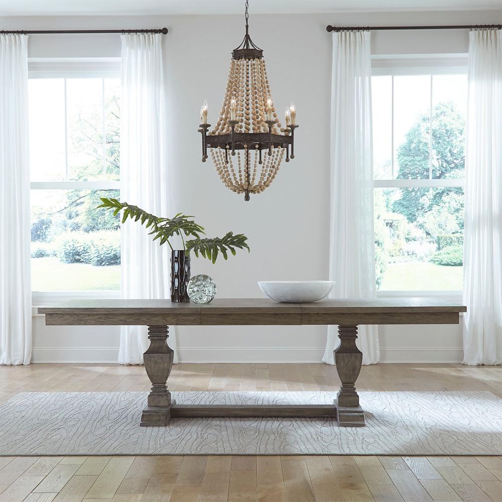 Henry & Mason - North Meadow Trestle Table Set in Havana Brown - AFA04062 view 2