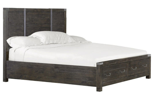 Henry & Mason - Northgate Cal. King Panel Bed with Storage in Weathered Charcoal - AFA00005 view 2