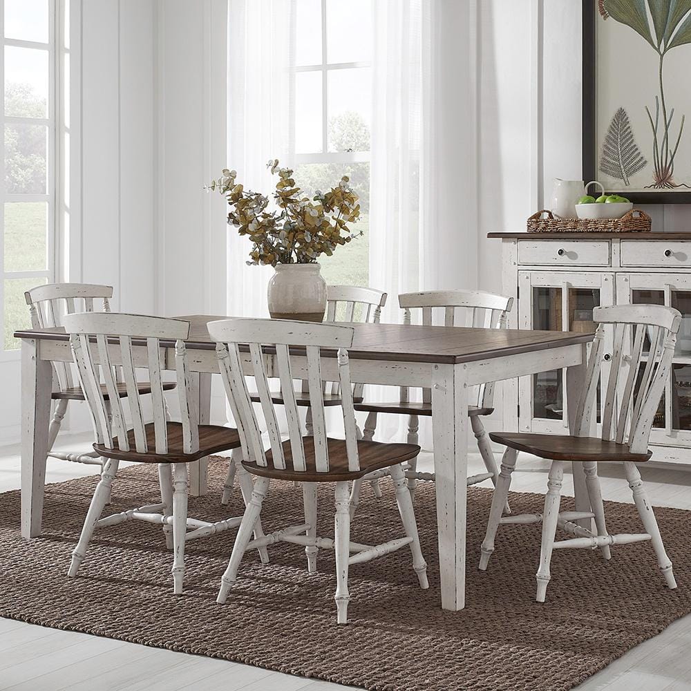 Henry & Mason - Open Air 7 Piece Rectangular Table Set in Graphite & Whitestone - AFA03615 view 1