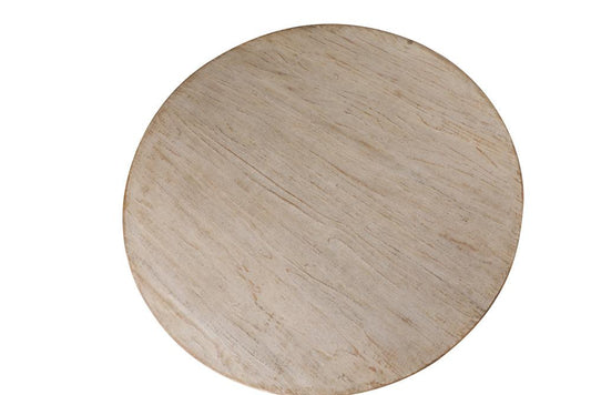 Henry & Mason - Palender 48in Round Reclaimed Pine Wood Dining Table in Light Warm Wash Finish - DV7433 veiw 2