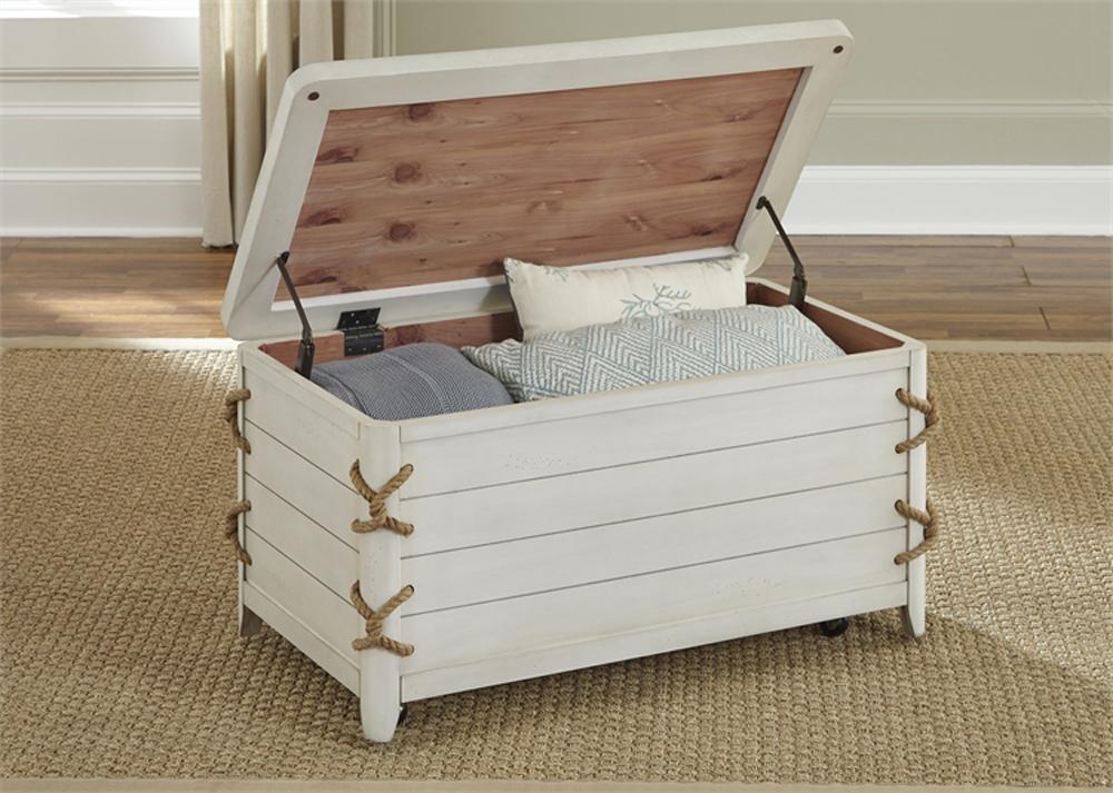 Henry & Mason - Pier Front Storage Trunk in White - AFA02832 view 1