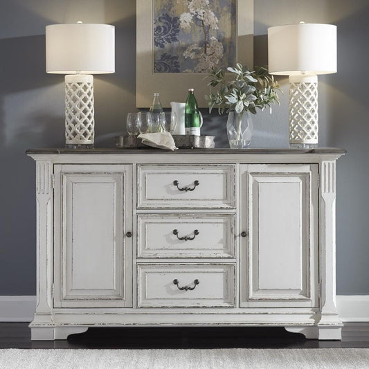 Henry & Mason - Priory Garden Buffet in Antique White & Weathered Brown - AFA03007 view 2