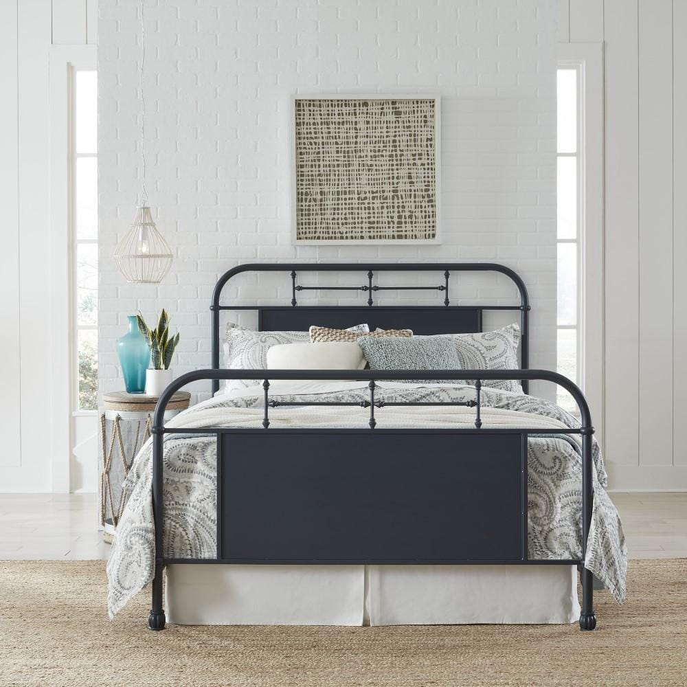 Henry & Mason - Retro Collection King Metal Bed in Distressed Metal - AFA01605 view 1