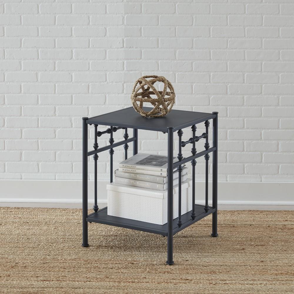 Henry & Mason - Retro Collection Open Night Stand in Distressed Metal - AFA01611 view 1
