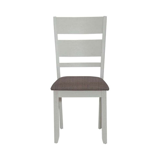 Henry & Mason - River Cove Slat Back Uph Side Chair (RTA) (Set of 2) in Textured White with Carbon Gray Tops - AFA01643 view 2
