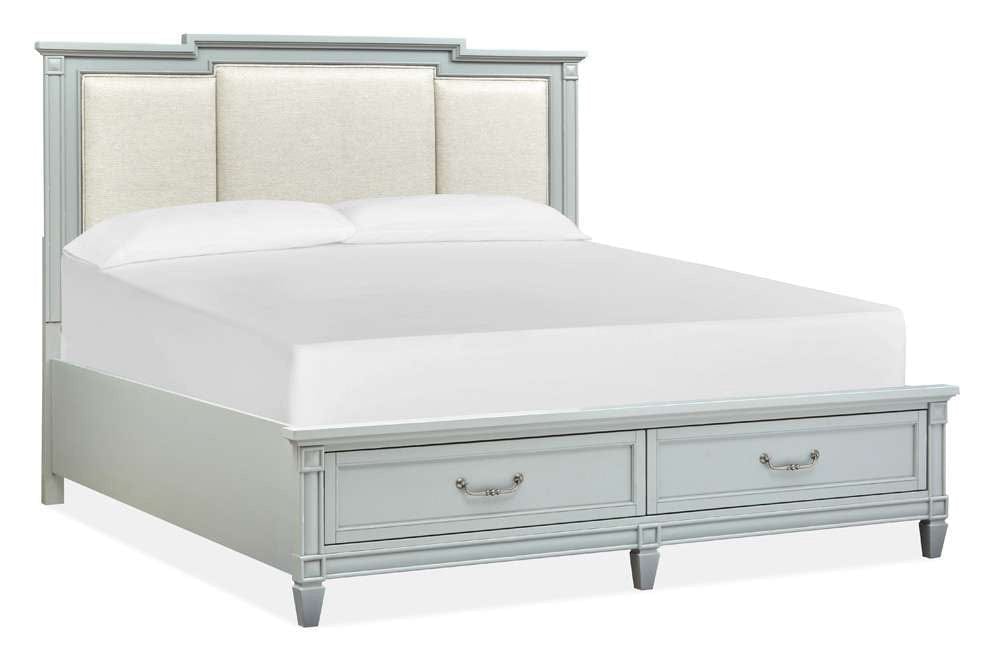 Henry & Mason - Riverbend Complete California King Panel Storage Bed w/Upholstered Headboard - AFA00255 view 3