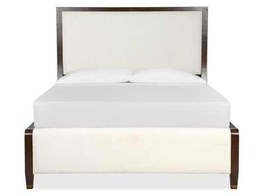 Henry & Mason - Rovan Espresso Queen Upholstered Panel Bed - AFA01257 view 2