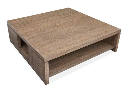 Henry & Mason - Rydell Spiced Brown Square Cocktail Table With Casters - AFA00908 view 2