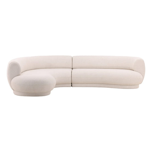 Henry & Mason - Saphiro Hadwood Frame Linen Upholstered LSF Chaise Sectional - DV7467 veiw 2