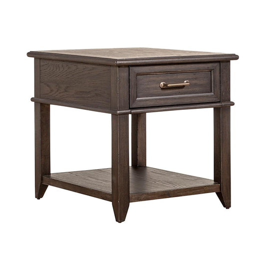 Henry & Mason - Sawmill Stream Drawer End Table in Peppercorn - AFA03808 view 2