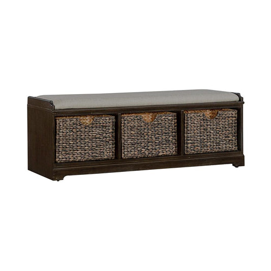 Henry & Mason - Sawmill Stream Wall Bench in Peppercorn - AFA03811 view 2