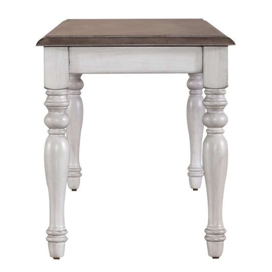 Henry & Mason - Sea Key Bench (RTA) in Antique White with Weathered Pine - AFA02317 view 2