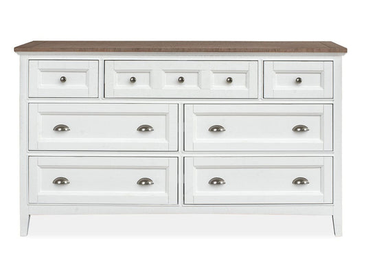 Henry & Mason - Seabrook Chalk White And Dovetail Grey 2 Tone Drawer Dresser - AFA00981 view 2