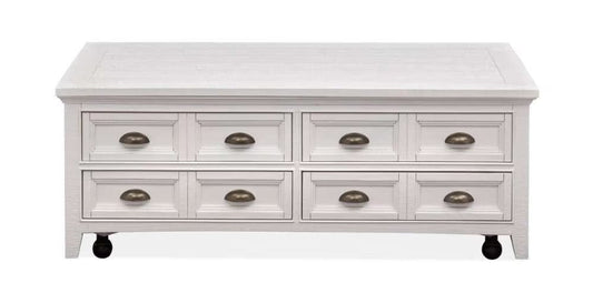 Henry & Mason - Seabrook Lift Top Storage Cocktail Table with Casters in Chalk White - AFA00696 view 2