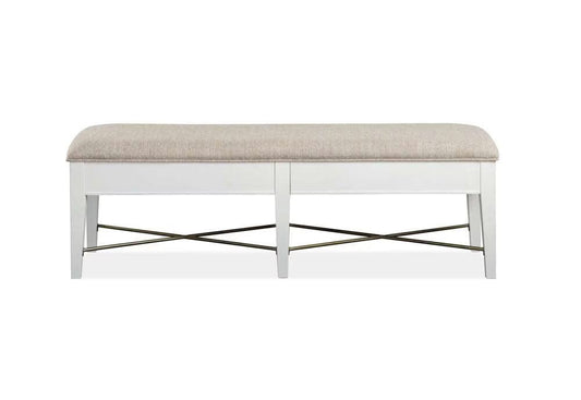 Henry & Mason - Seabrook Wood Bench w/Upholstered Seat KD - AFA00739 view 2