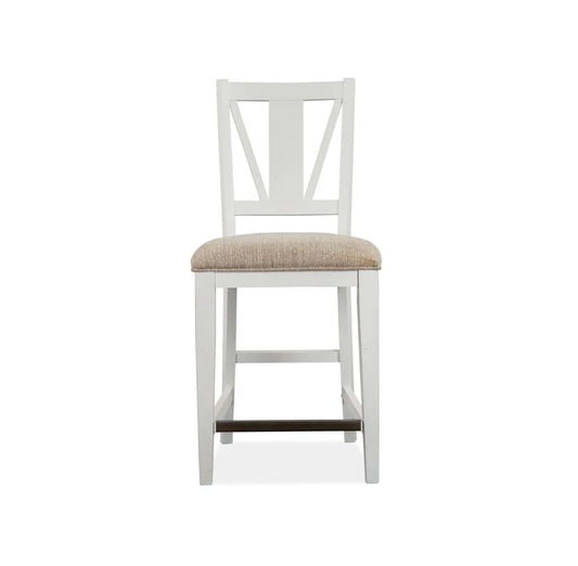 Henry & Mason - Seabrook Wood Counter Chair w/Upholstered Seat (Set of 2) KD - AFA00745 view 2